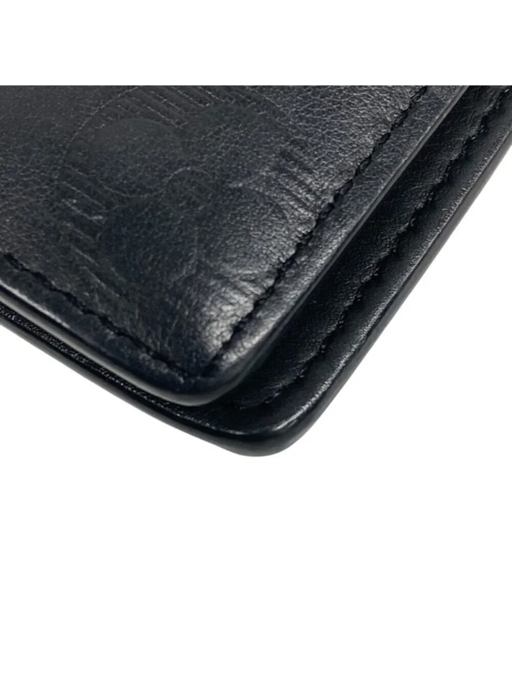 Louis Vuitton Portefeuille Brazza Monogram Shadow Leather Wallet Black